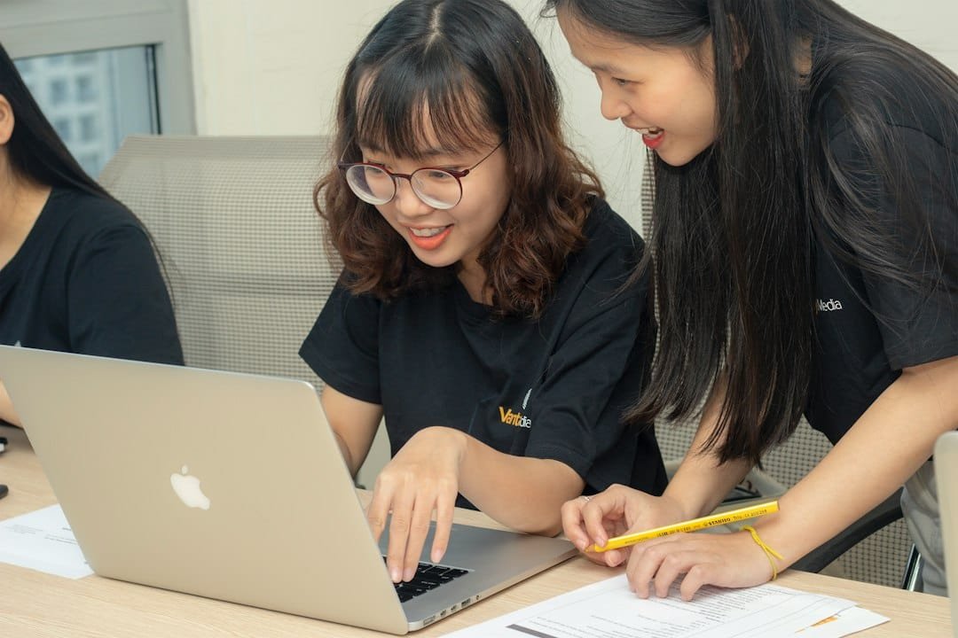 Tutor guiding a student in a study session